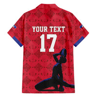 Custom Haiti Football Family Matching Tank Maxi Dress and Hawaiian Shirt Come on Les Grenadiers Red Style