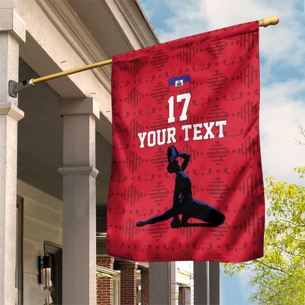 Custom Haiti Football Garden Flag Come on Les Grenadiers Red Style