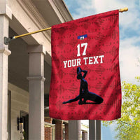 Custom Haiti Football Garden Flag Come on Les Grenadiers Red Style