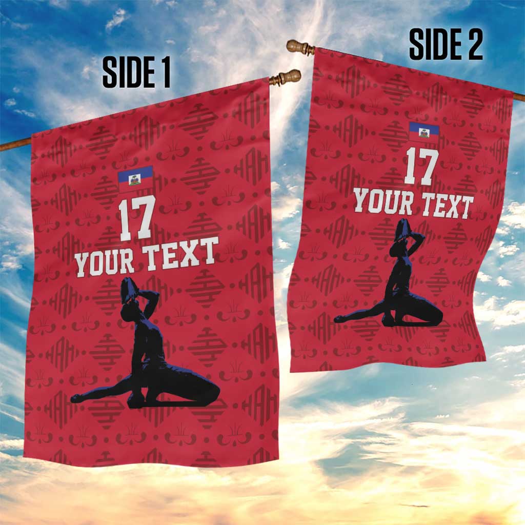 Custom Haiti Football Garden Flag Come on Les Grenadiers Red Style