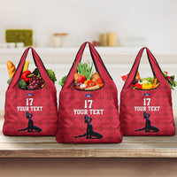 Custom Haiti Football Grocery Bag Come on Les Grenadiers Red Style