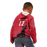 Custom Haiti Football Kid Hoodie Come on Les Grenadiers Red Style