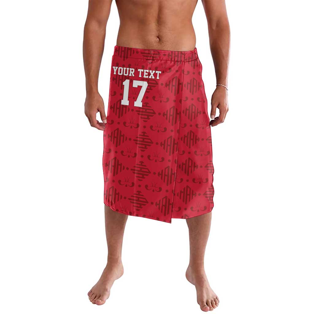 Custom Haiti Football Lavalava Come on Les Grenadiers Red Style