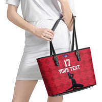 Custom Haiti Football Leather Tote Bag Come on Les Grenadiers Red Style