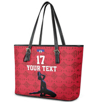 Custom Haiti Football Leather Tote Bag Come on Les Grenadiers Red Style