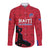 Custom Haiti Football Long Sleeve Button Shirt Come on Les Grenadiers Red Style