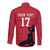 Custom Haiti Football Long Sleeve Button Shirt Come on Les Grenadiers Red Style
