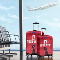 Custom Haiti Football Luggage Cover Come on Les Grenadiers Red Style