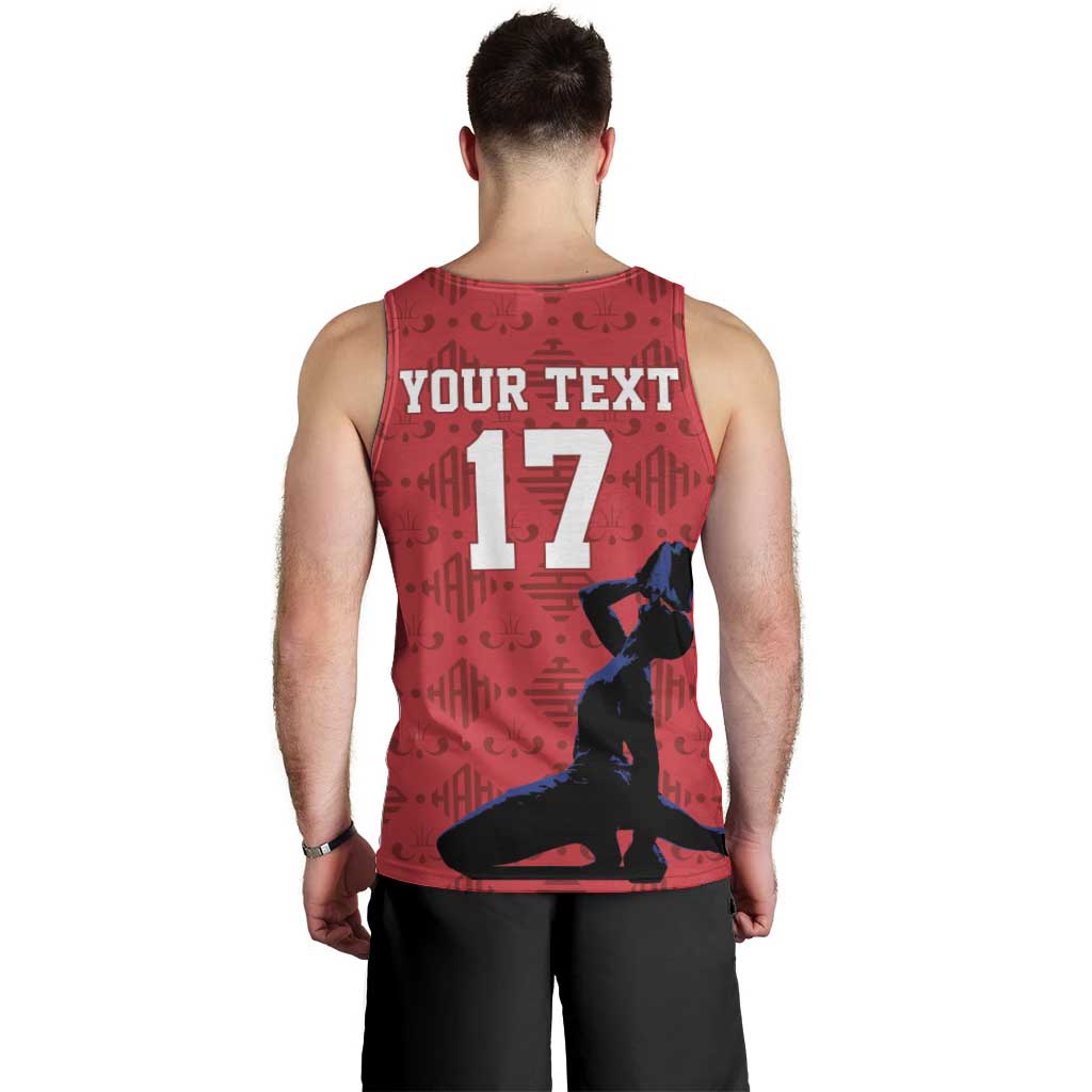 Custom Haiti Football Men Tank Top Come on Les Grenadiers Red Style