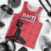 Custom Haiti Football Men Tank Top Come on Les Grenadiers Red Style
