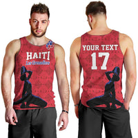 Custom Haiti Football Men Tank Top Come on Les Grenadiers Red Style