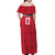Custom Haiti Football Off Shoulder Maxi Dress Come on Les Grenadiers Red Style