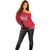 Custom Haiti Football Off Shoulder Sweater Come on Les Grenadiers Red Style