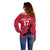 Custom Haiti Football Off Shoulder Sweater Come on Les Grenadiers Red Style