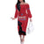 Custom Haiti Football Off The Shoulder Long Sleeve Dress Come on Les Grenadiers Red Style
