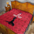 Custom Haiti Football Quilt Come on Les Grenadiers Red Style