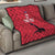 Custom Haiti Football Quilt Come on Les Grenadiers Red Style