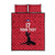 Custom Haiti Football Quilt Bed Set Come on Les Grenadiers Red Style