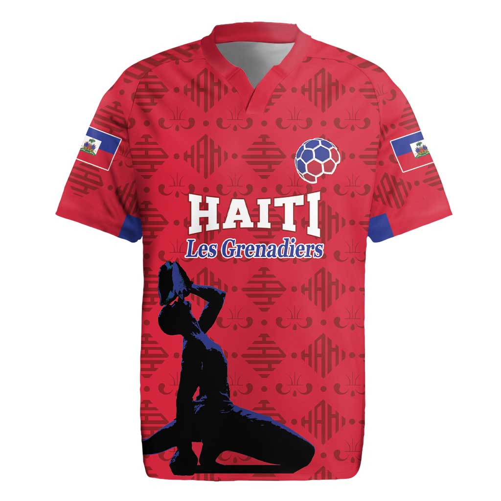 Custom Haiti Football Rugby Jersey Come on Les Grenadiers Red Style