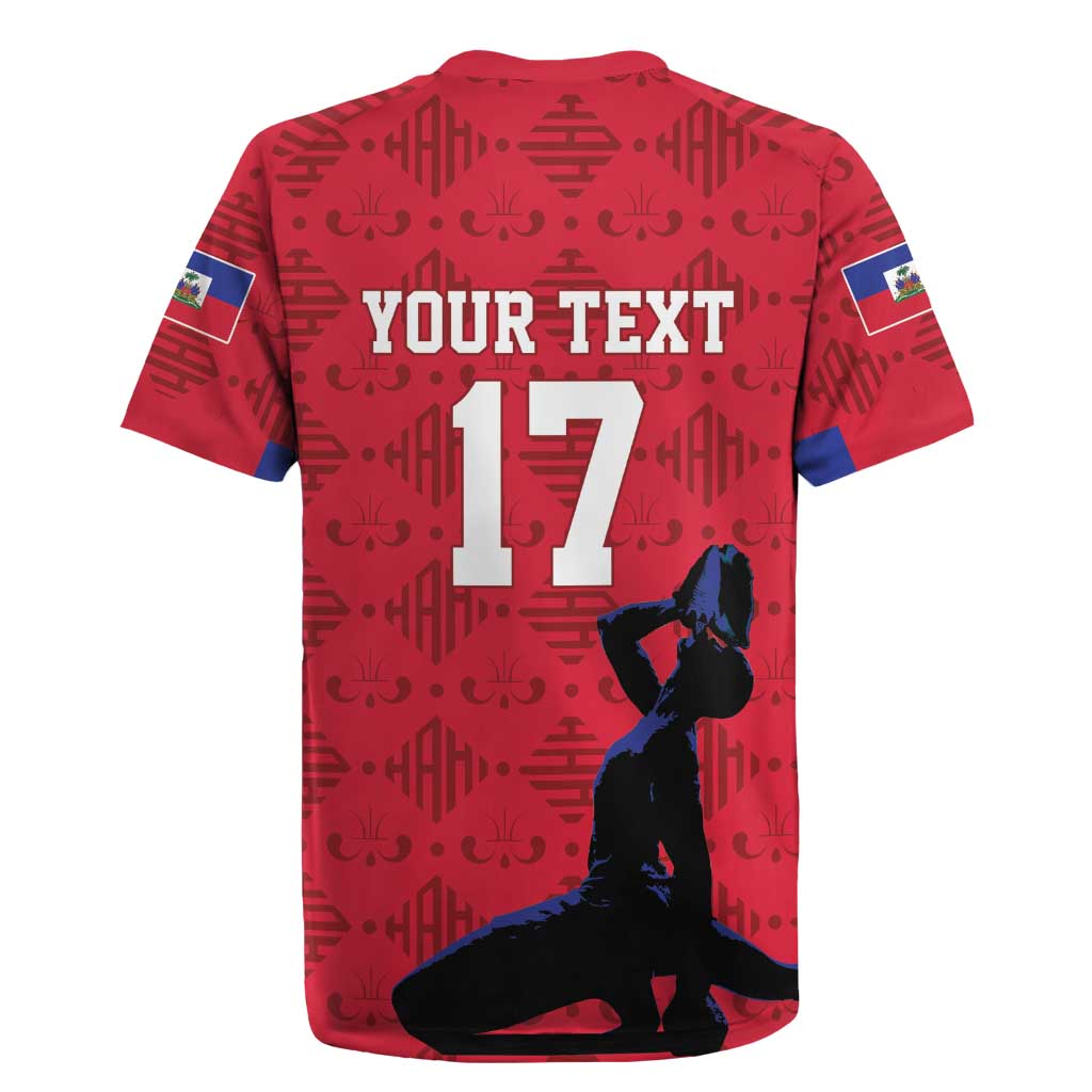 Custom Haiti Football Rugby Jersey Come on Les Grenadiers Red Style