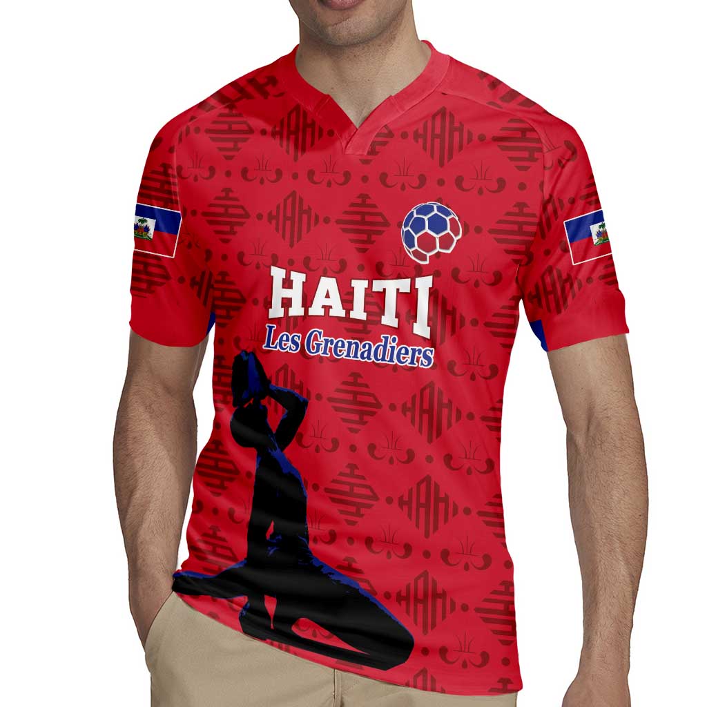 Custom Haiti Football Rugby Jersey Come on Les Grenadiers Red Style