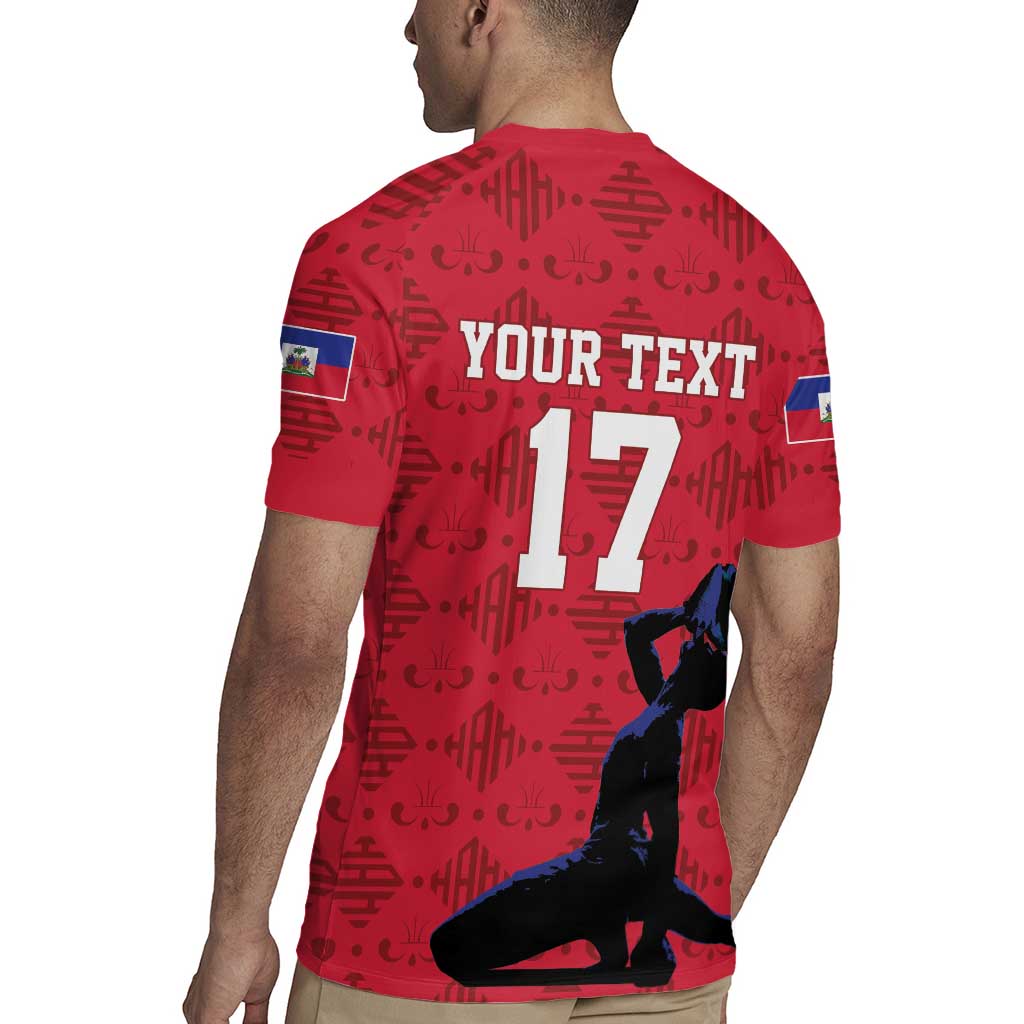 Custom Haiti Football Rugby Jersey Come on Les Grenadiers Red Style