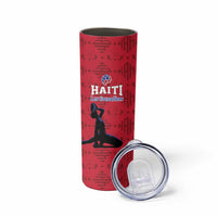 Custom Haiti Football Skinny Tumbler Come on Les Grenadiers Red Style