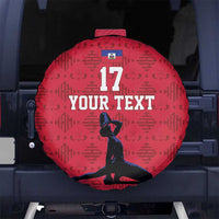 Custom Haiti Football Spare Tire Cover Come on Les Grenadiers Red Style