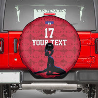 Custom Haiti Football Spare Tire Cover Come on Les Grenadiers Red Style