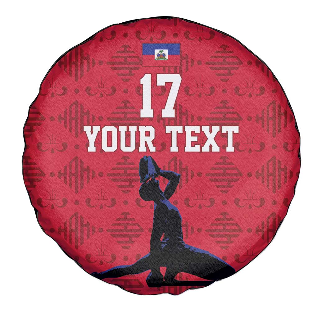Custom Haiti Football Spare Tire Cover Come on Les Grenadiers Red Style