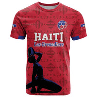 Custom Haiti Football T Shirt Come on Les Grenadiers Red Style