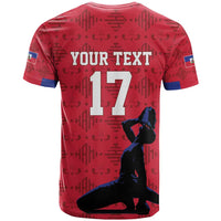 Custom Haiti Football T Shirt Come on Les Grenadiers Red Style