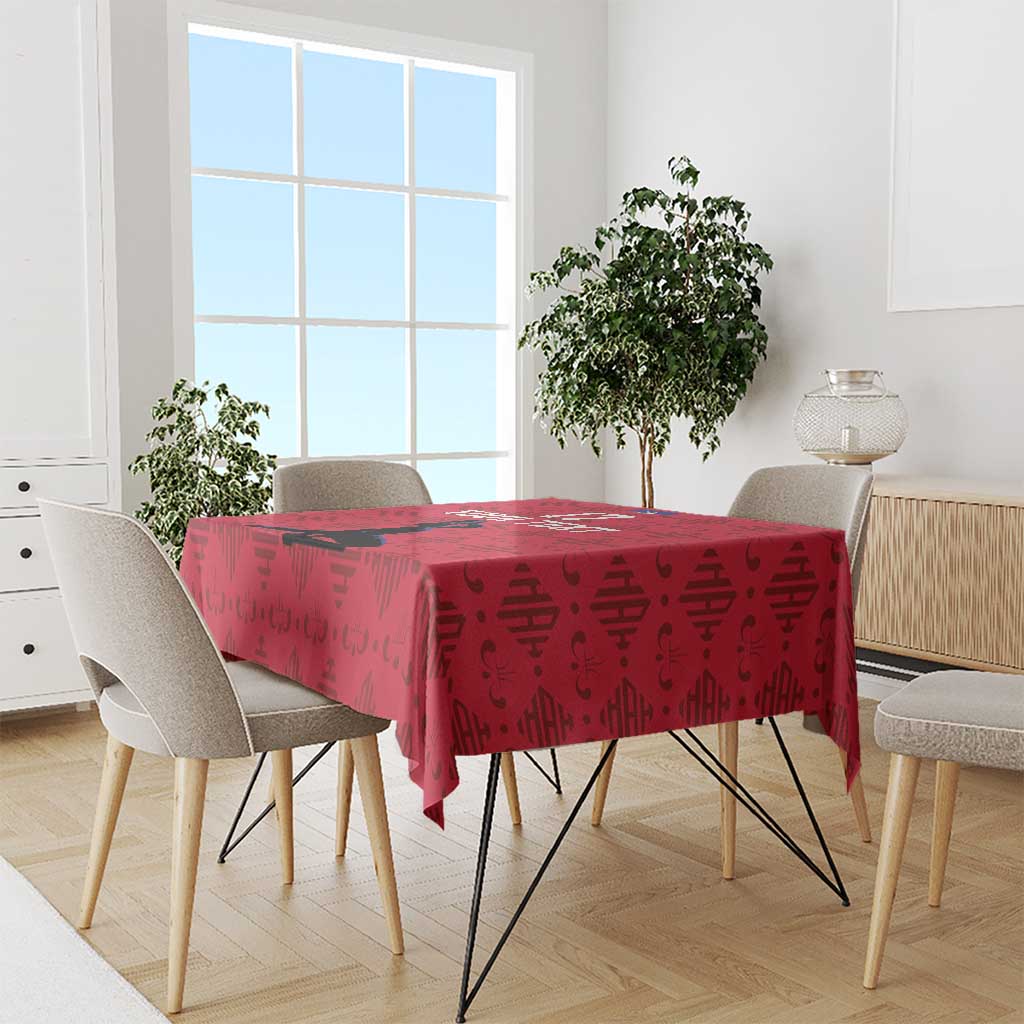 Custom Haiti Football Tablecloth Come on Les Grenadiers Red Style