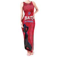 Custom Haiti Football Tank Maxi Dress Come on Les Grenadiers Red Style
