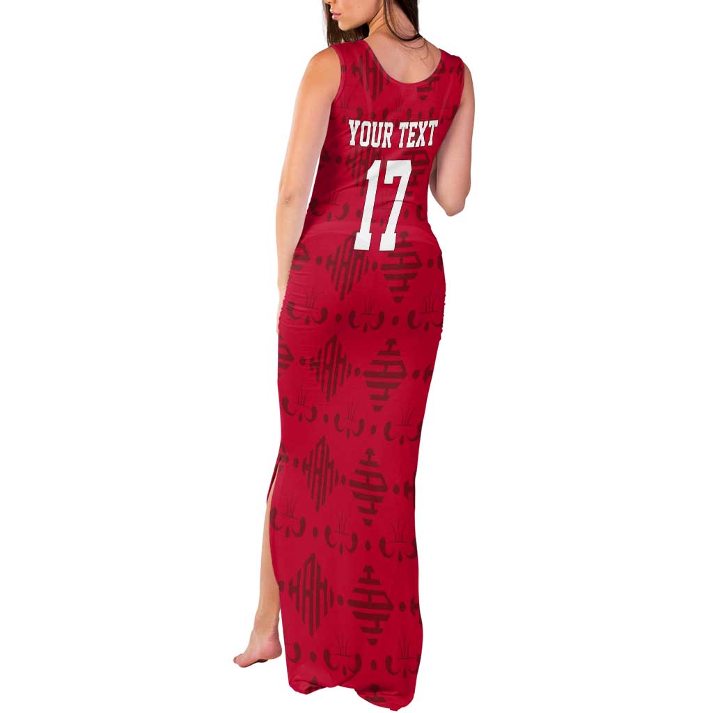 Custom Haiti Football Tank Maxi Dress Come on Les Grenadiers Red Style