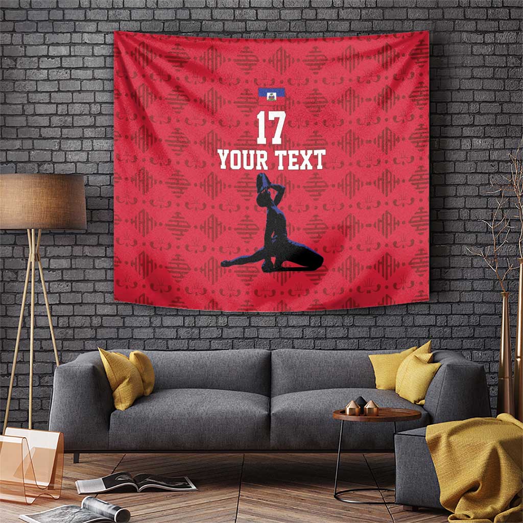 Custom Haiti Football Tapestry Come on Les Grenadiers Red Style