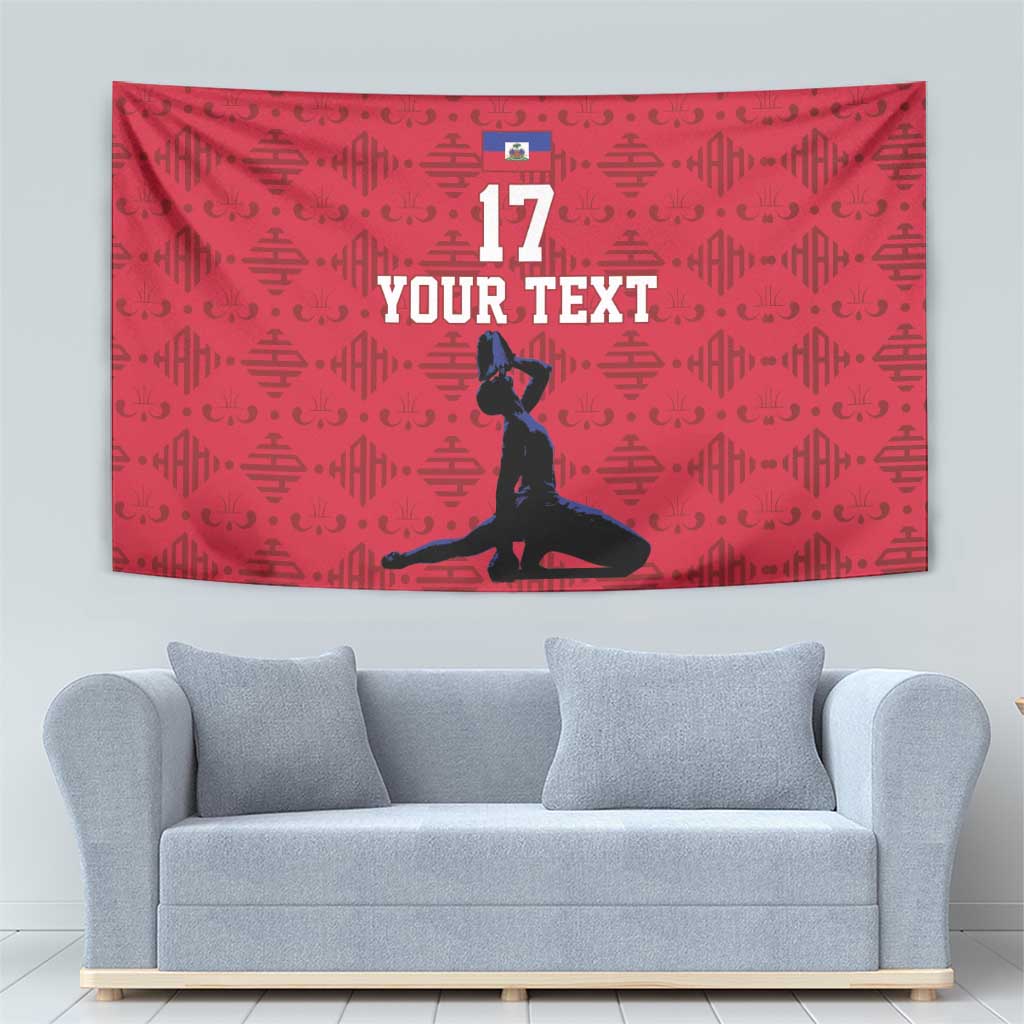 Custom Haiti Football Tapestry Come on Les Grenadiers Red Style