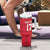 Custom Haiti Football Tumbler With Handle Come on Les Grenadiers Red Style