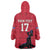 Custom Haiti Football Wearable Blanket Hoodie Come on Les Grenadiers Red Style