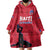 Custom Haiti Football Wearable Blanket Hoodie Come on Les Grenadiers Red Style