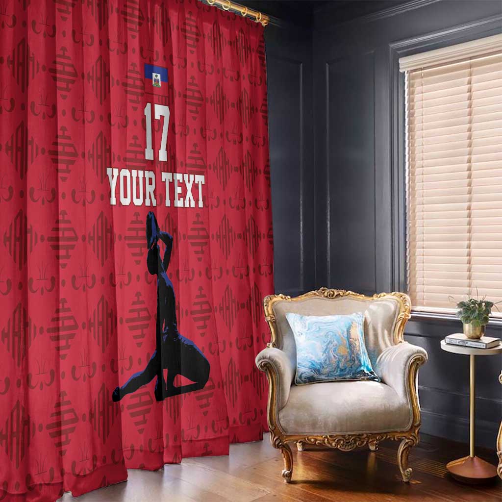 Custom Haiti Football Window Curtain Come on Les Grenadiers Red Style