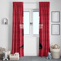 Custom Haiti Football Window Curtain Come on Les Grenadiers Red Style