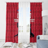 Custom Haiti Football Window Curtain Come on Les Grenadiers Red Style