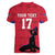 Custom Haiti Football Women V-Neck T-Shirt Come on Les Grenadiers Red Style