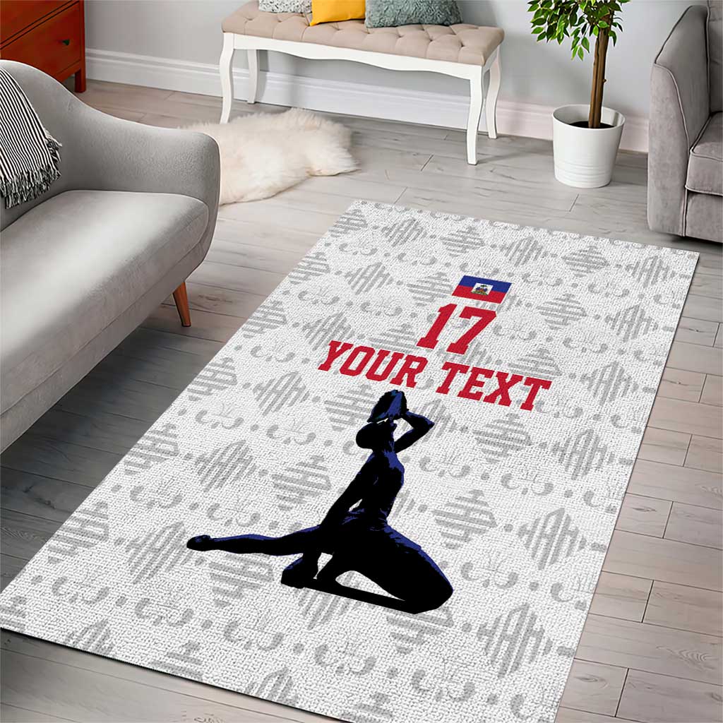 Custom Haiti Football Area Rug Come on Les Grenadiers White Style