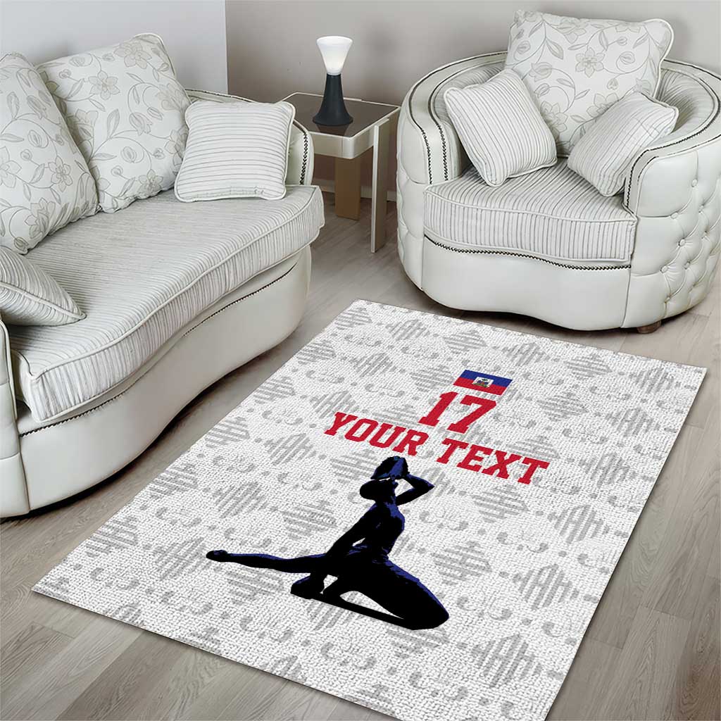 Custom Haiti Football Area Rug Come on Les Grenadiers White Style