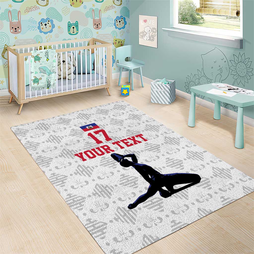 Custom Haiti Football Area Rug Come on Les Grenadiers White Style