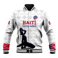 Custom Haiti Football Baseball Jacket Come on Les Grenadiers White Style