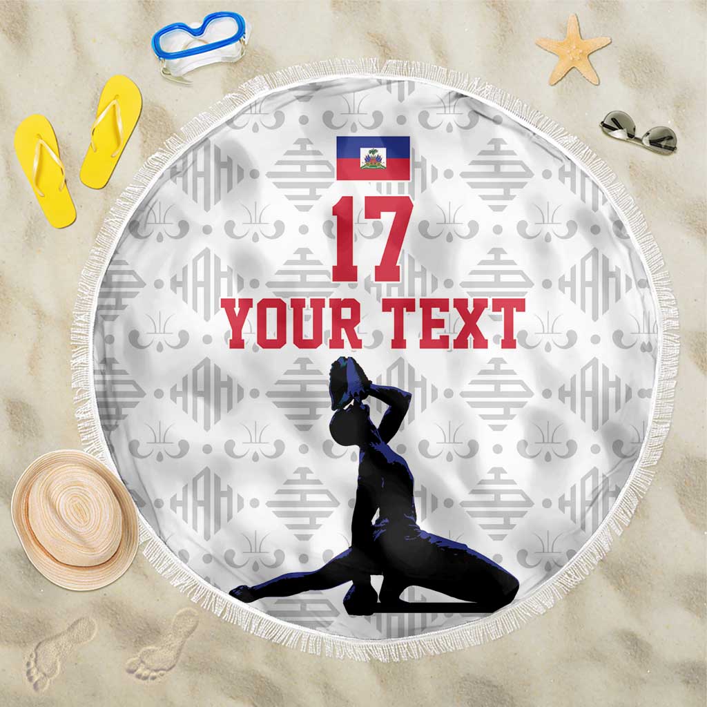 Custom Haiti Football Beach Blanket Come on Les Grenadiers White Style