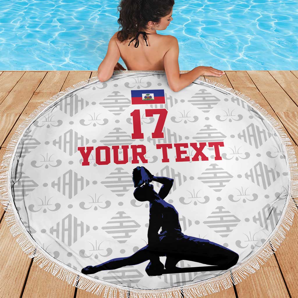 Custom Haiti Football Beach Blanket Come on Les Grenadiers White Style